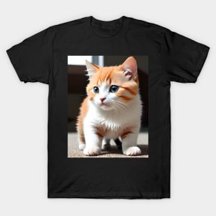 Orange Cat - Modern Digital Art T-Shirt